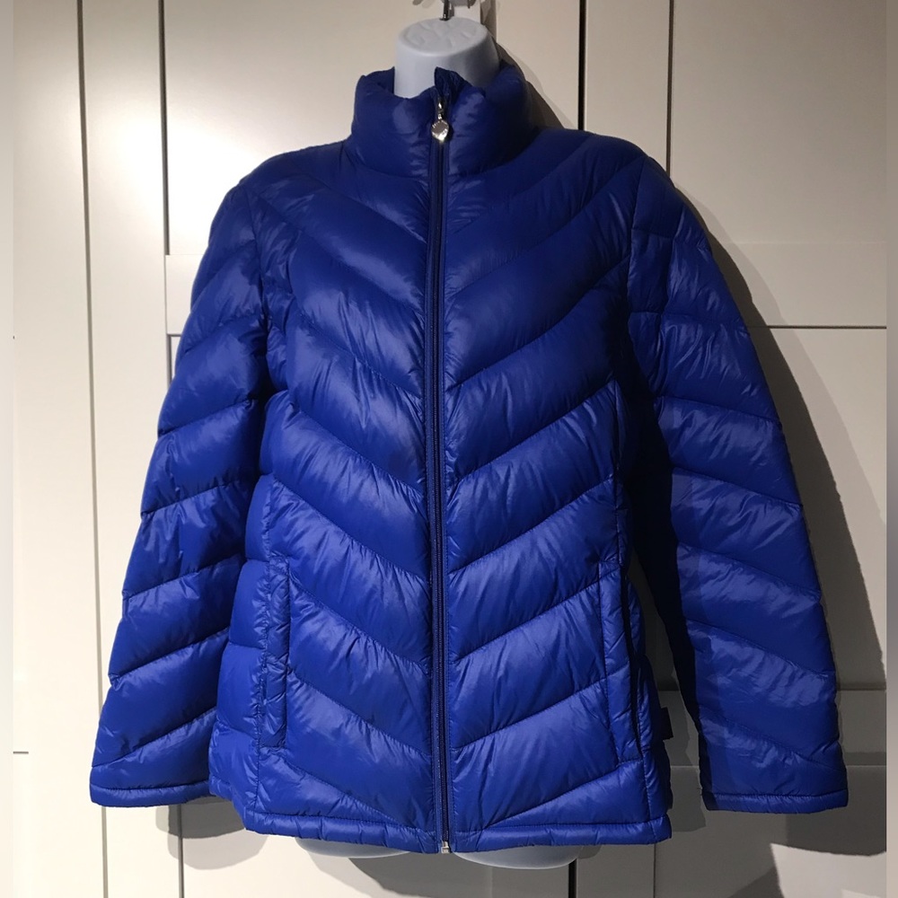Calvin Klein womens blue packable down jacket M